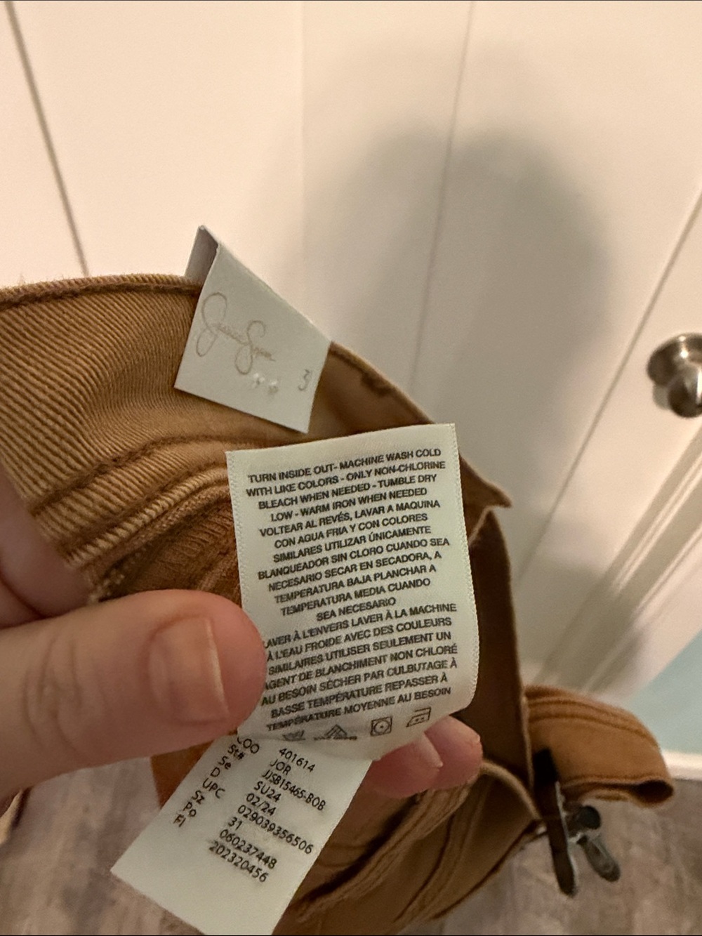 Jessica Simpson Straight-Leg Utility Cargo Pants in Tan Brown Gorpcore Size 31 - Picture 11 of 11